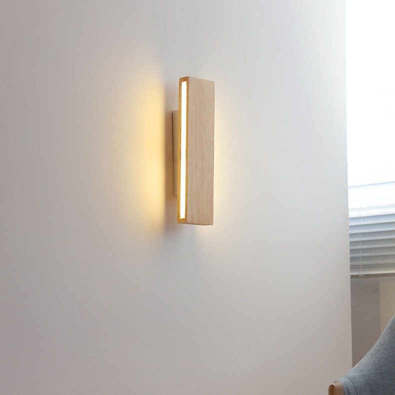Japanese Minimalist Rotatable Log LED Wall Sconce Lamp