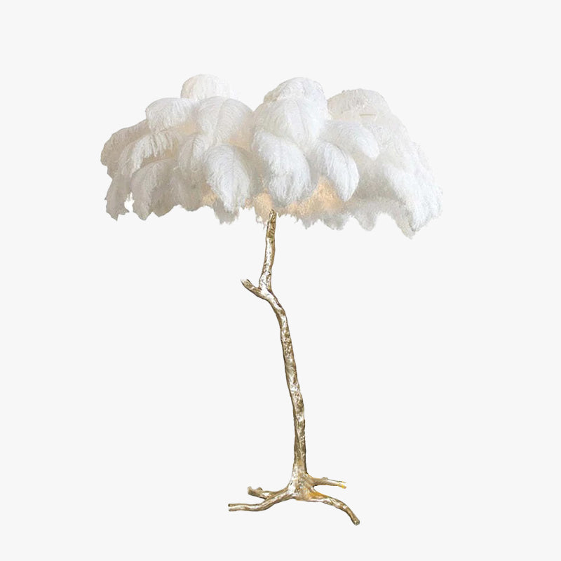 Scandinavian Luxury Unique Ostrich Feather Floor Lamp/Table Lamp