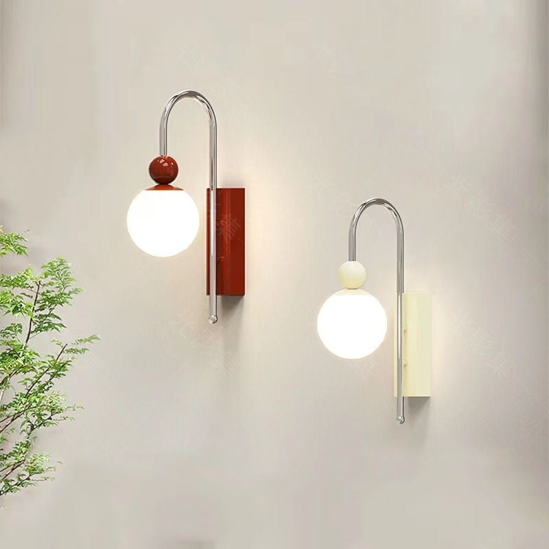 Moderne LED Wall Lamps Red/Coffee Metal/Glass Bedroom