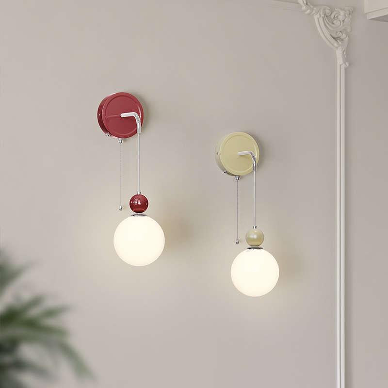 Moderne LED Wall Lamps Red/Coffee Metal/Glass Bedroom