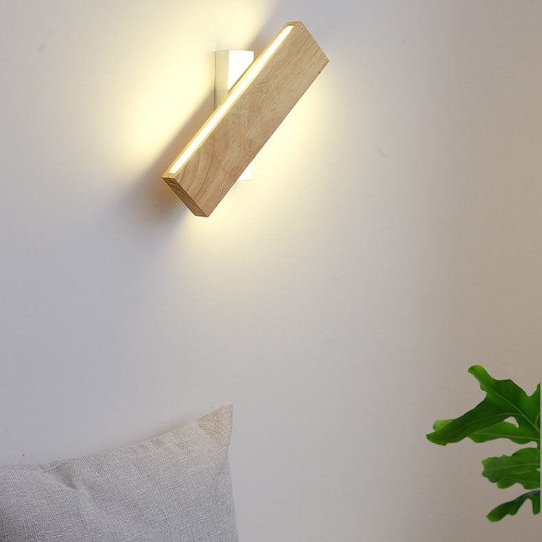 Japanese Minimalist Rotatable Log LED Wall Sconce Lamp