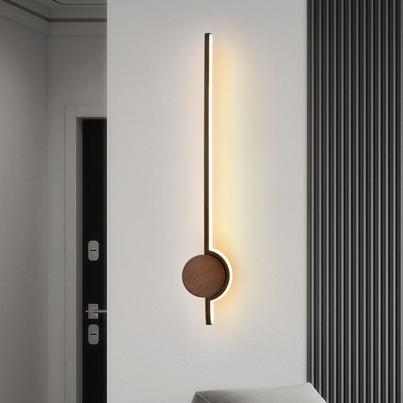 Nordic Linear Vanity Wall Lamp, Black/White/Gold, Bedroom