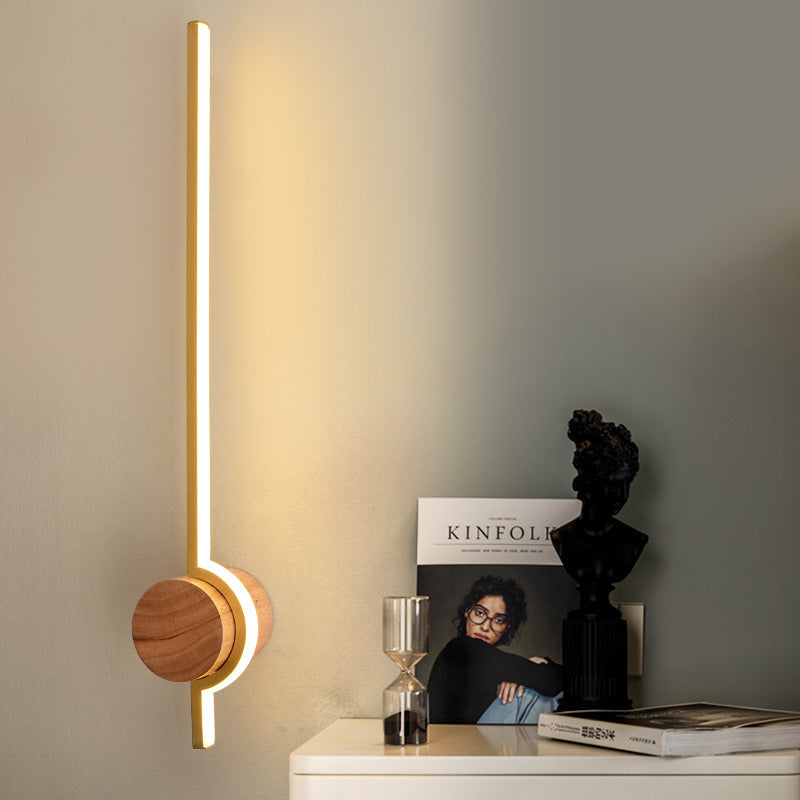 Nordic Linear Vanity Wall Lamp, Black/White/Gold, Bedroom