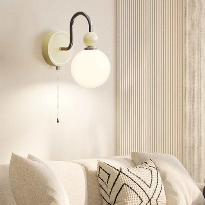 Moderne LED Wall Lamps Red/Coffee Metal/Glass Bedroom