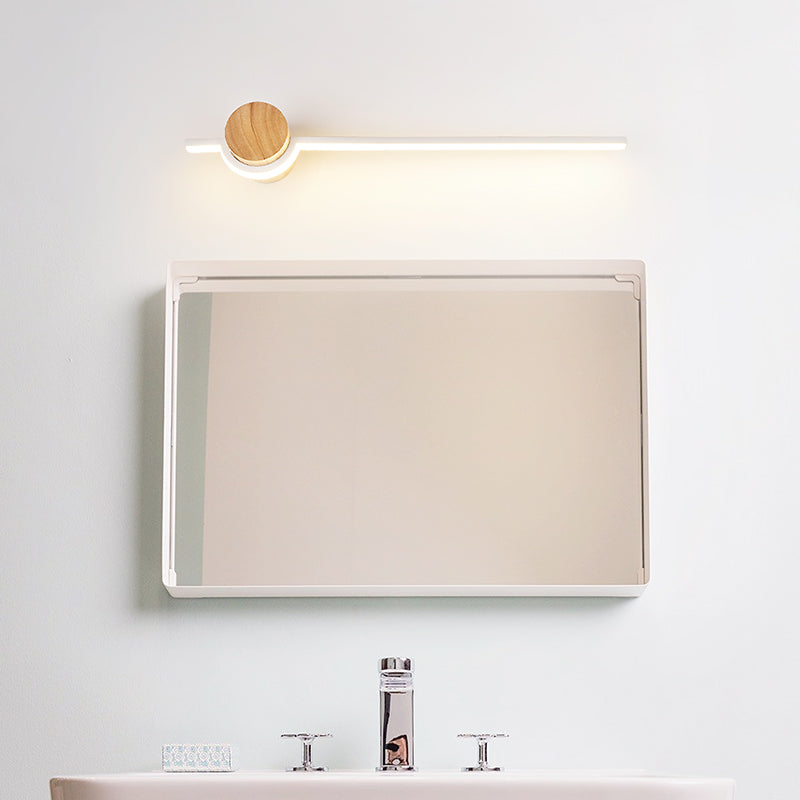 Nordic Linear Vanity Wall Lamp, Black/White/Gold, Bedroom