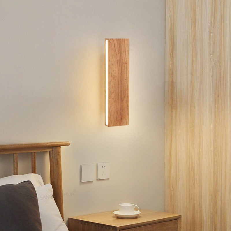 Japanese Minimalist Rotatable Log LED Wall Sconce Lamp