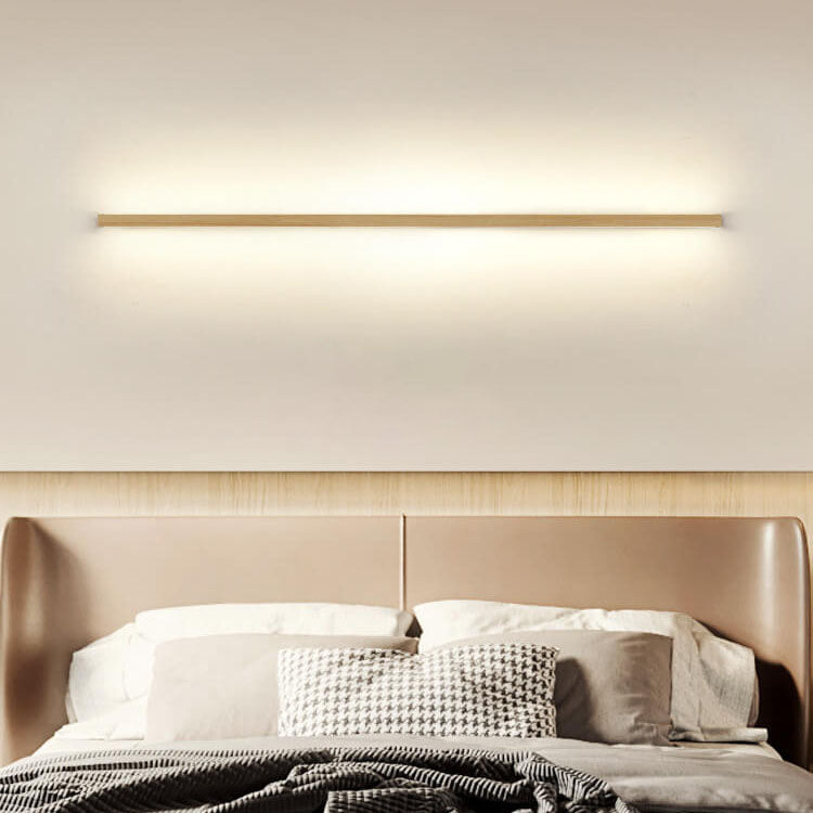 Japanese Minimalist Wood Strip LED Wall Sconce Lamp