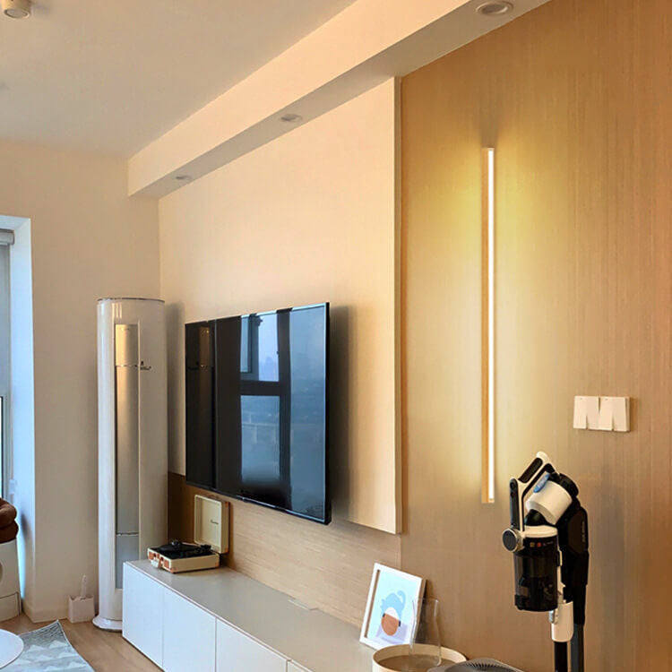 Japanese Minimalist Wood Strip LED Wall Sconce Lamp
