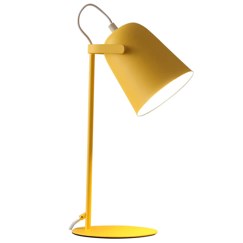 Nordic Macaron Color Creative Iron Bucket Design Light Table Lamp