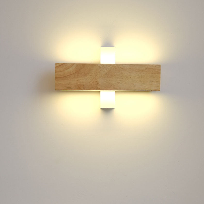 Japanese Minimalist Rotatable Log LED Wall Sconce Lamp