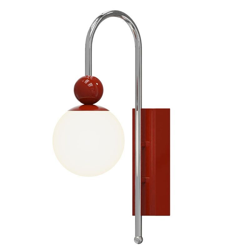 Moderne LED Wall Lamps Red/Coffee Metal/Glass Bedroom