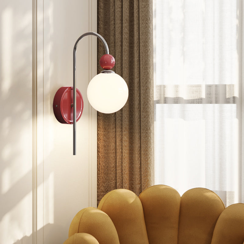 Moderne LED Wall Lamps Red/Coffee Metal/Glass Bedroom