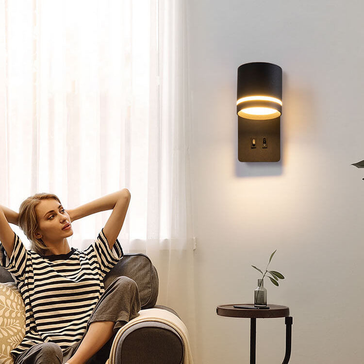 Minimalist Rectangle Spotlight Rotatable LED Reading Wall Sconce Lamp