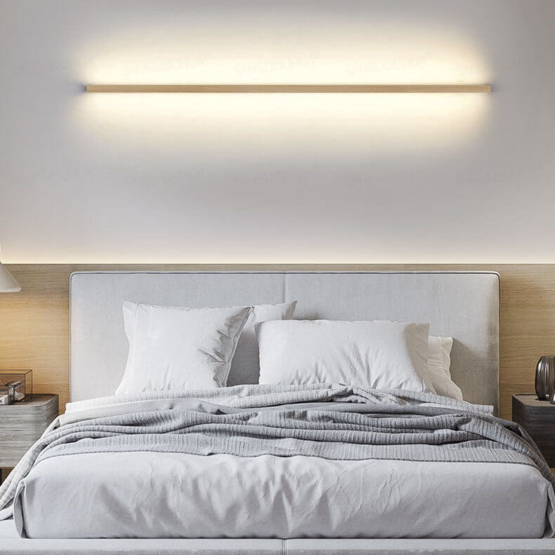 Japanese Minimalist Wood Strip LED Wall Sconce Lamp