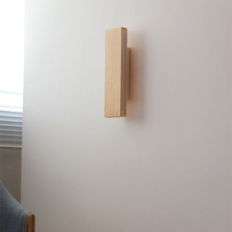 Japanese Minimalist Rotatable Log LED Wall Sconce Lamp