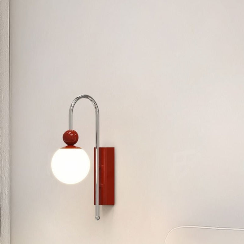 Moderne LED Wall Lamps Red/Coffee Metal/Glass Bedroom