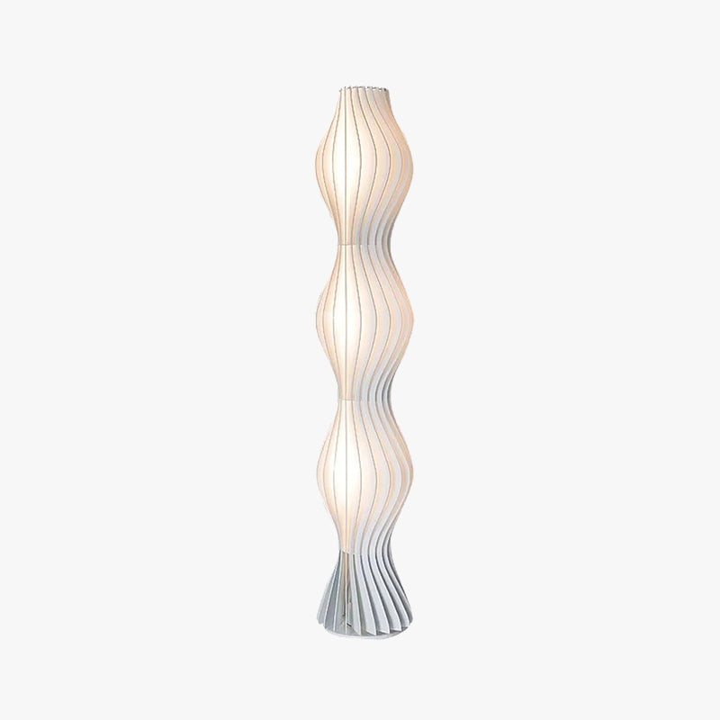 Artistic Pleated Acrylic Floor Lamp White