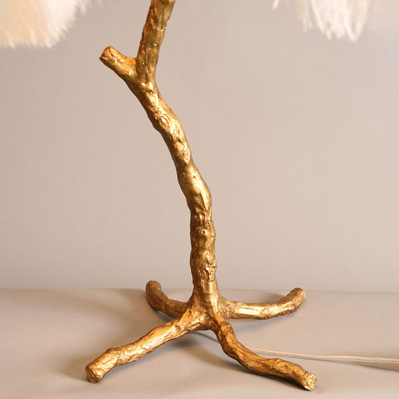 Scandinavian Luxury Unique Ostrich Feather Floor Lamp/Table Lamp