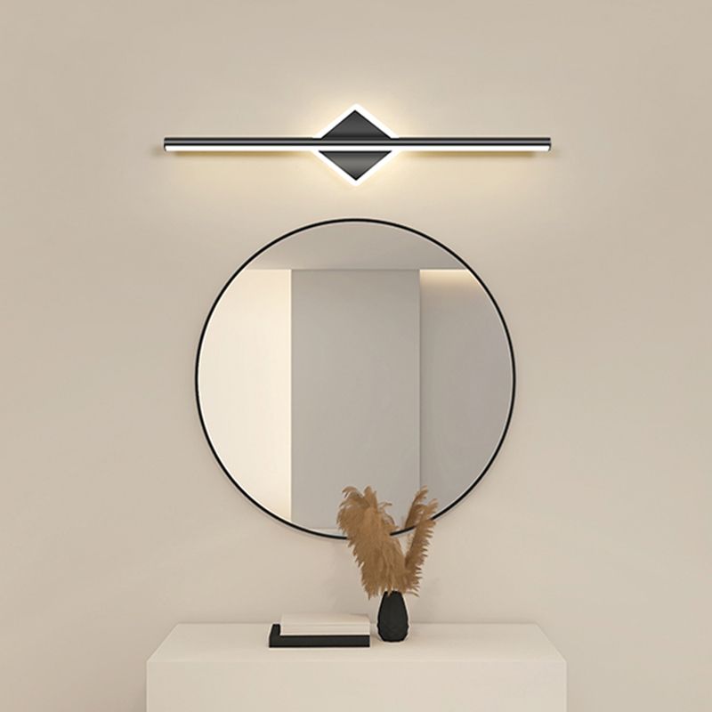 Minimalist Mirror Front Vanity Wall Lamp Black/Gold