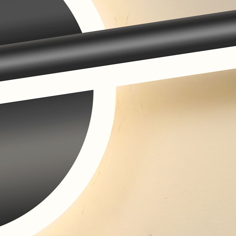 Minimalist Mirror Front Vanity Wall Lamp Black/Gold