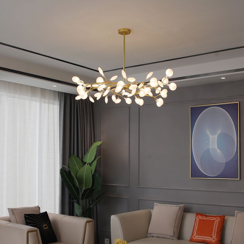 Firefly Art Deco Pendant Light Chandelier Black/Gold Living Room