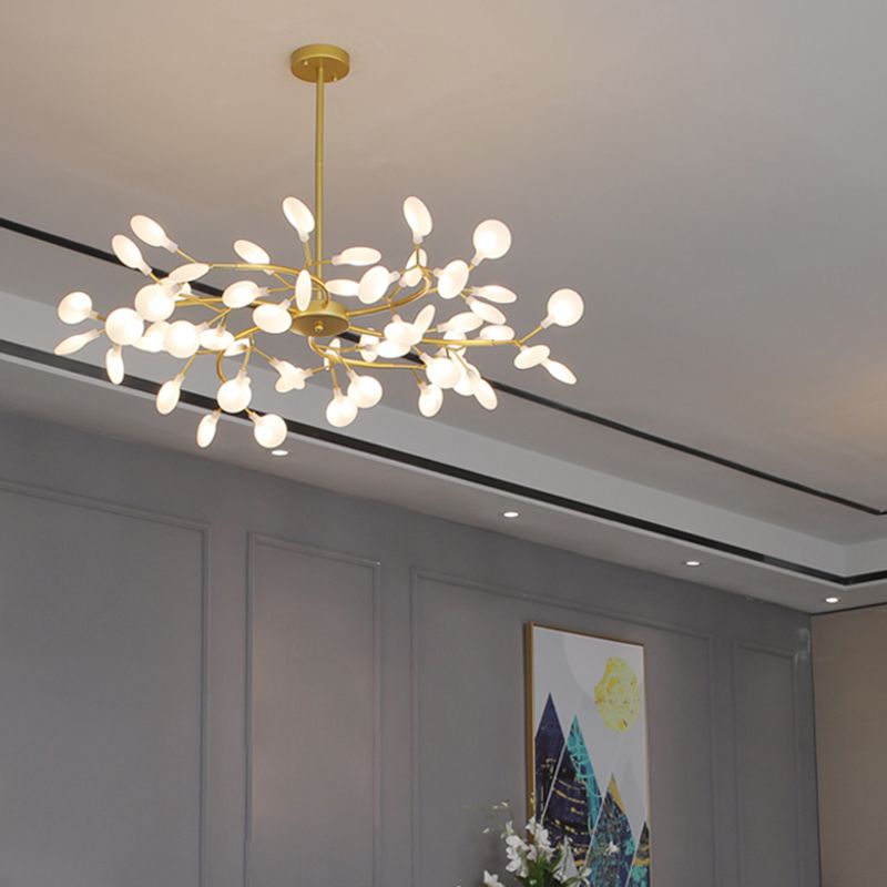 Firefly Art Deco Pendant Light Chandelier Black/Gold Living Room