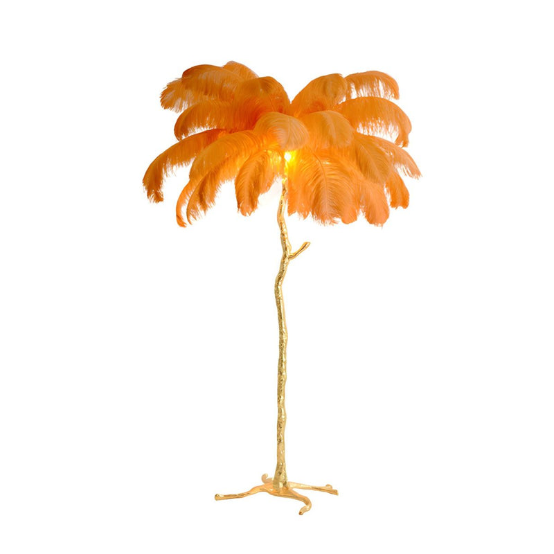 Scandinavian Luxury Unique Ostrich Feather Floor Lamp/Table Lamp