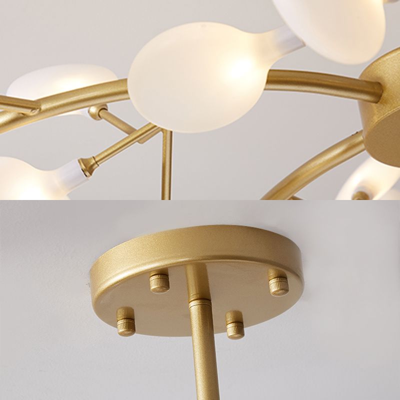 Firefly Art Deco Pendant Light Chandelier Black/Gold Living Room