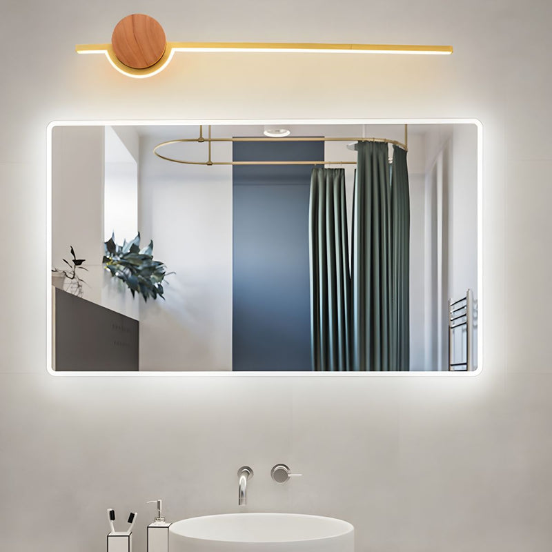 Nordic Linear Vanity Wall Lamp, Black/White/Gold, Bedroom