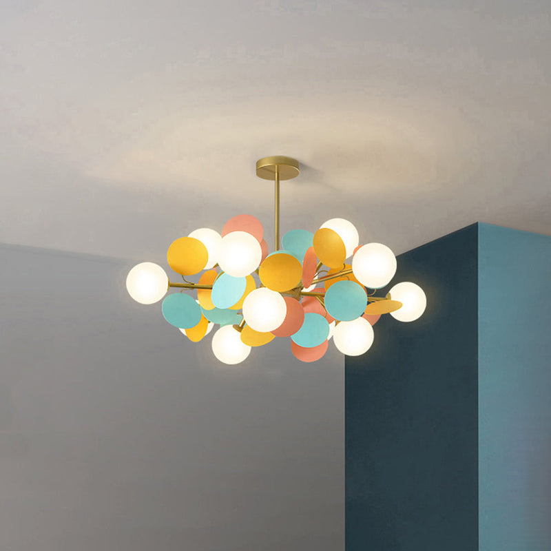 Multicolored Flower Branch Chandelier Living Room