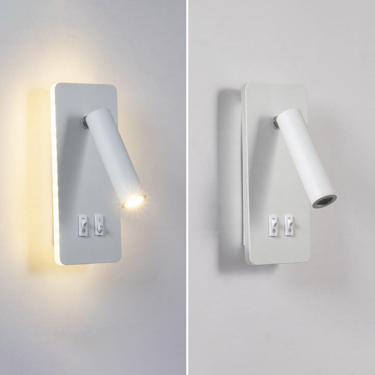 Minimalist Rectangle Spotlight Rotatable LED Reading Wall Sconce Lamp