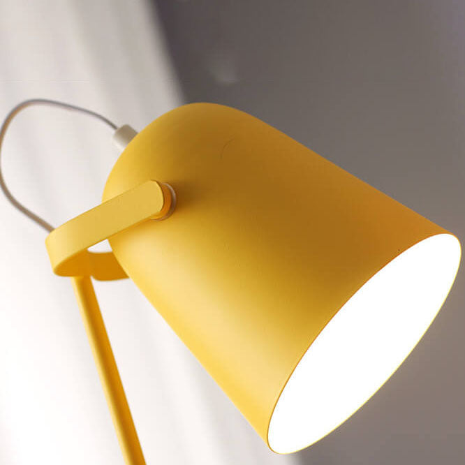 Nordic Macaron Color Creative Iron Bucket Design Light Table Lamp