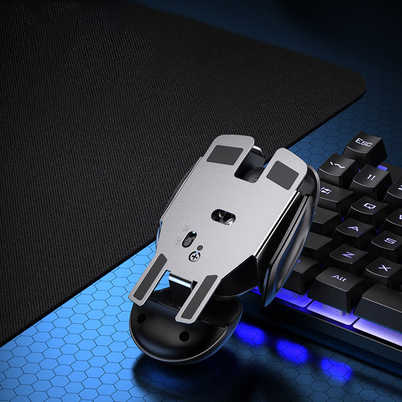 Wireless Silent Gaming Mouse Rechargeable Aluminum Alloy Design