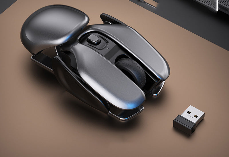 Wireless Silent Gaming Mouse Rechargeable Aluminum Alloy Design