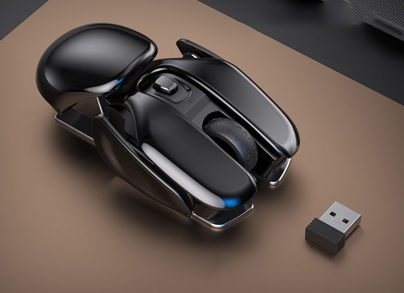 Wireless Silent Gaming Mouse Rechargeable Aluminum Alloy Design