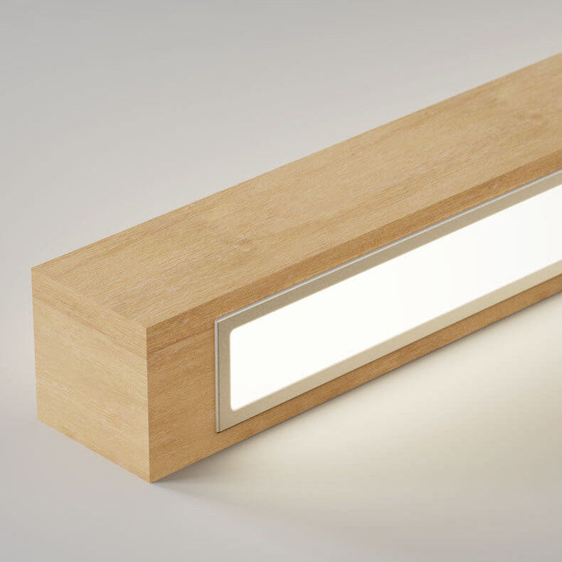 Japanese Minimalist Wood Strip LED Wall Sconce Lamp