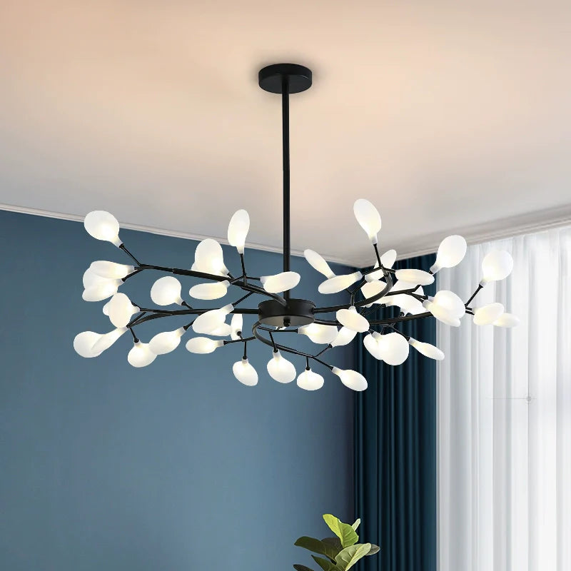 Firefly Art Deco Pendant Light Chandelier Black/Gold Living Room