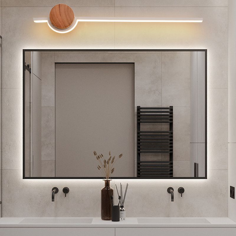 Nordic Linear Vanity Wall Lamp, Black/White/Gold, Bedroom