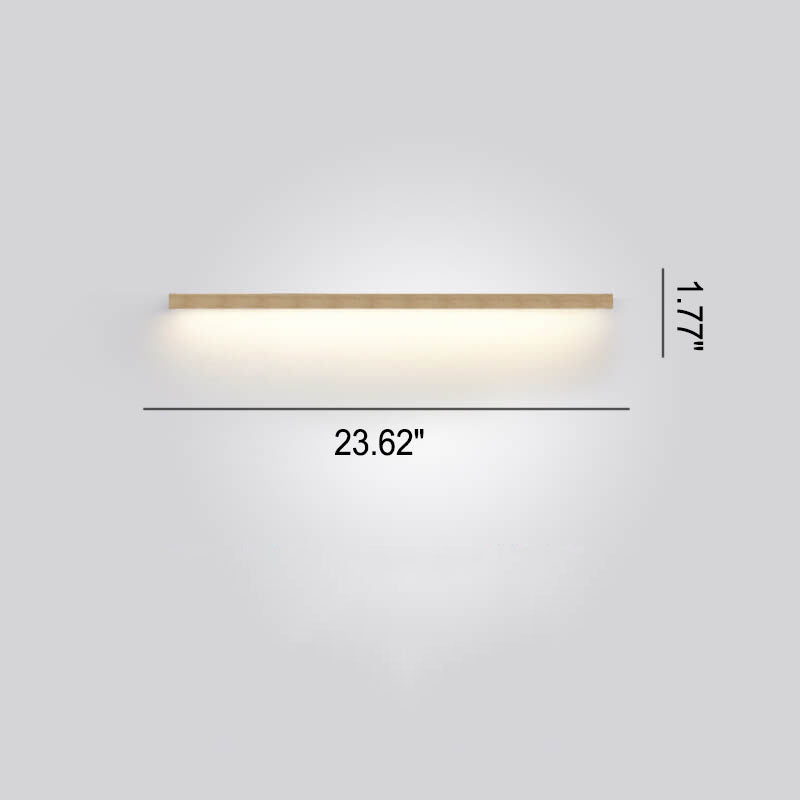Japanese Minimalist Wood Strip LED Wall Sconce Lamp