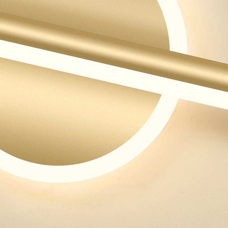 Minimalist Mirror Front Vanity Wall Lamp Black/Gold