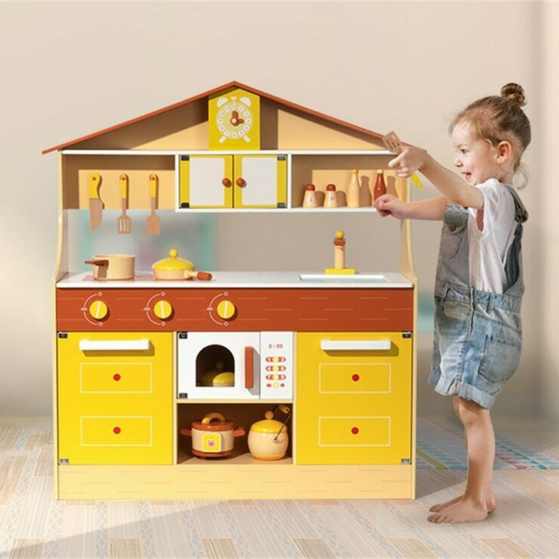 Kinder-Küchenset aus Holz zum Rollenspiel