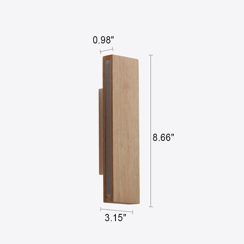 Japanese Minimalist Rotatable Log LED Wall Sconce Lamp