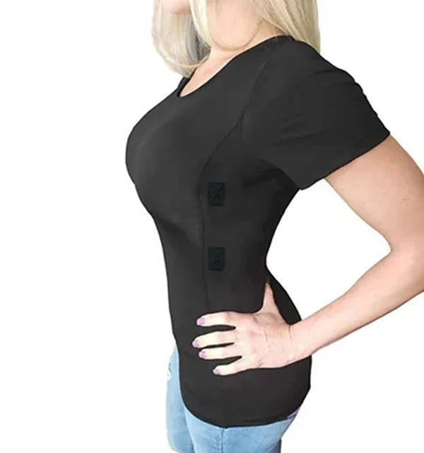 T-Shirt mit verdecktem Lederholster für Männer und Frauen