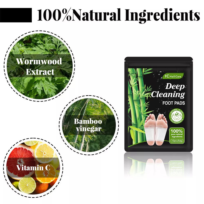 Detox Foot Pads 100 Pcs Natural Herbal Cleansing Patches