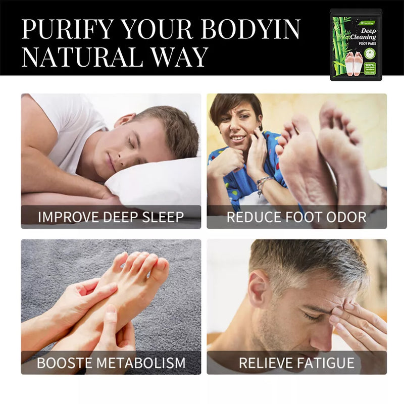 Detox Foot Pads 100 Pcs Natural Herbal Cleansing Patches