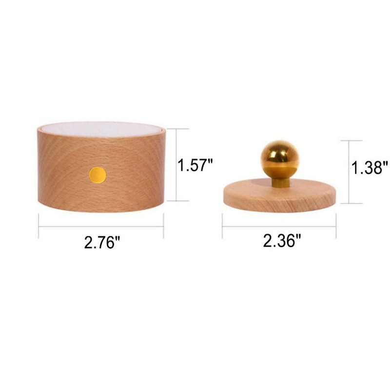 Minimalist Wooden USB Rechargeable Touch Magnetic LED Night Wall Sconce Lamp Light
