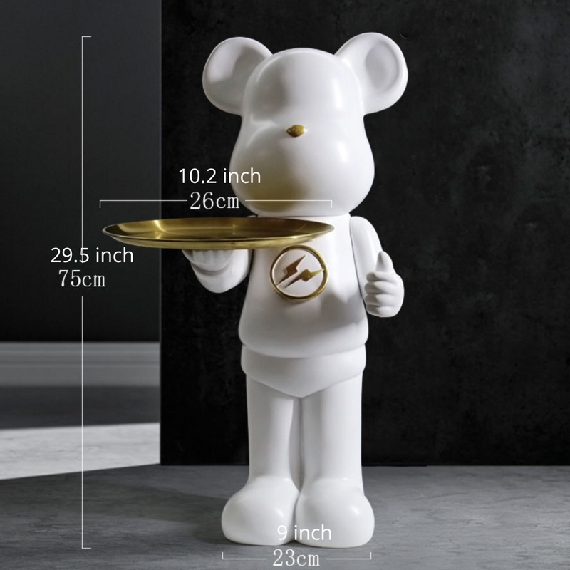 Bear Statue Tray Table