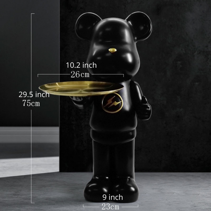 Bear Statue Tray Table