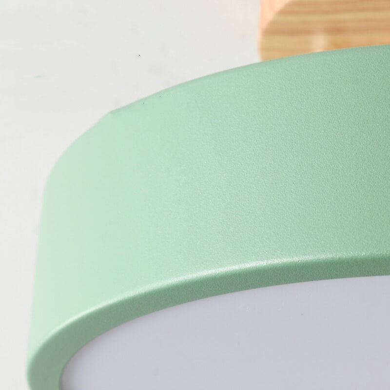 Nordic Circular LED Semi-Flush Mount Ceiling Light