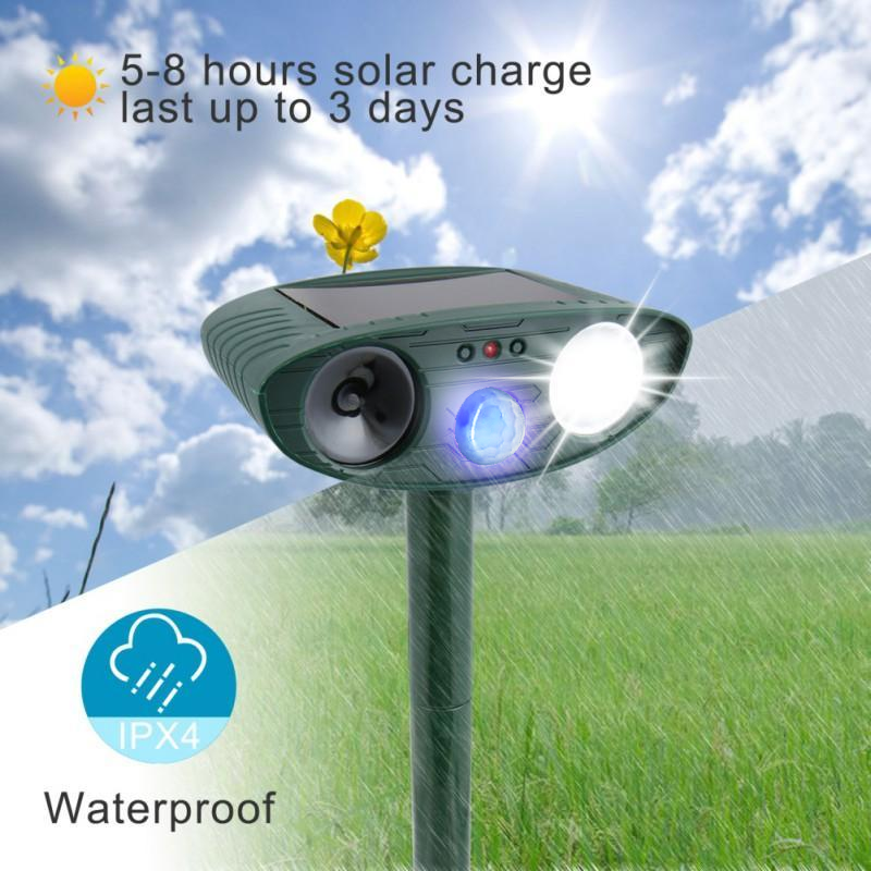 Cat Outdoor Ultrasonic Repeller | PACK of 6 | Solar Powered Ultrasonic Animal & Pest Repellant